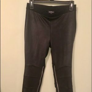 Black Faux leather leggings.